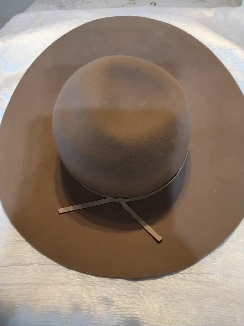 a new day Brown Wide Brim Felt Fedora Hat